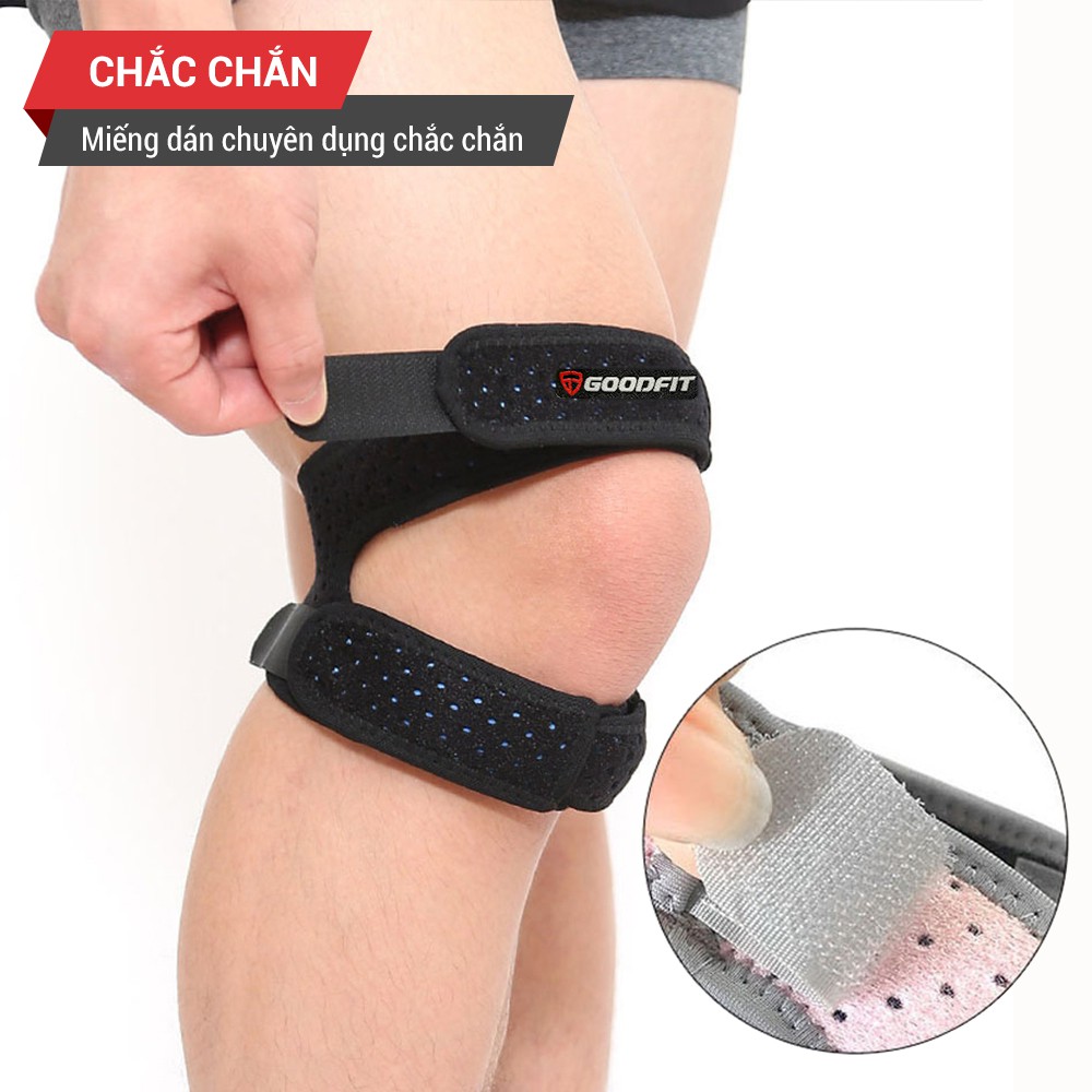 Băng gối thể thao bảo vệ kép co giãn 4 chiều, thoáng khí GoodFit GF521K