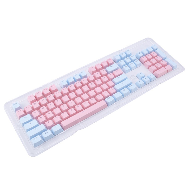 Keyboard Key Cap Single Pbt Transparent 104 Key ,Pink,for Ikbc Amilo