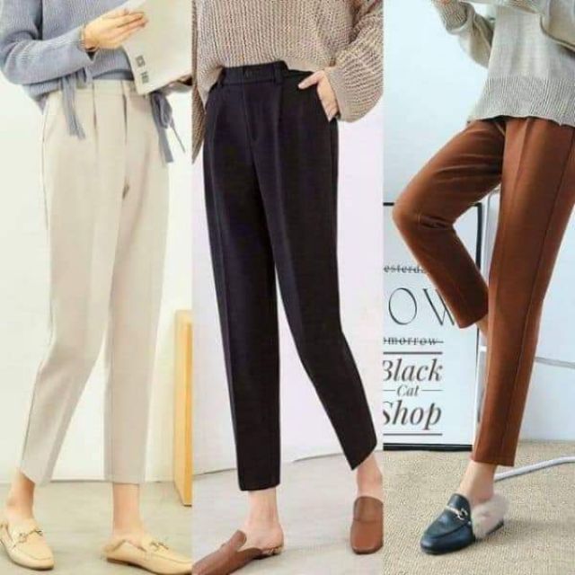 {AN MỘC] Quần bagy công sở nữ dáng trơn phong cách thanh lịch cho nữ