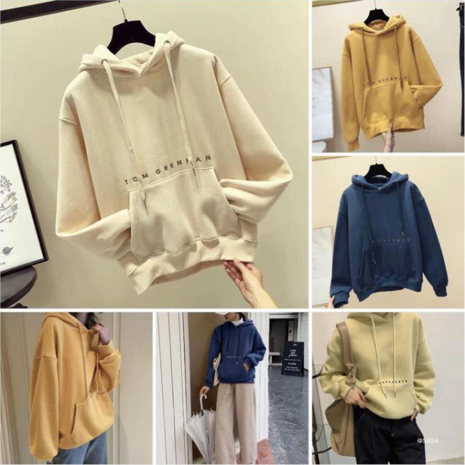 ÁO HOODIE NAM NỮ MÀU XANH DƯƠNG TRƠN VẢI NỈ POLY Hoodies unisex AO HOODIE FREE SIZE DƯỚI 60KG