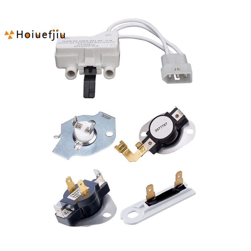 Dryer Door Switch for 3406109 3406107 Whirlpool, Kenmore, Sears, Maytag, Roper, Estate & Dryer Replacement Kit 3387134 High-Limit Thermostat 3392519 Dryer Thermal Fuse