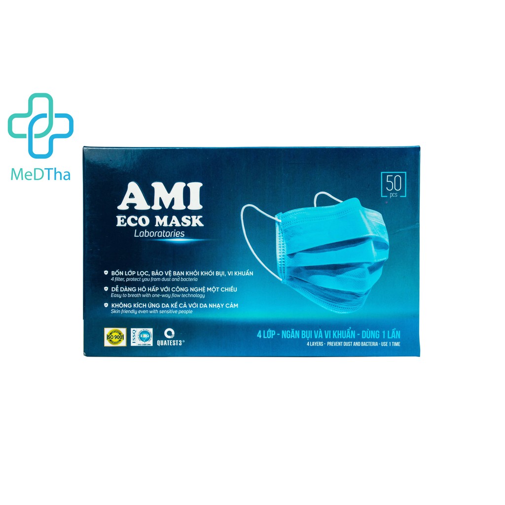 Khẩu trang Y Tế AMI - Hộp 50 cái [Chính hãng]