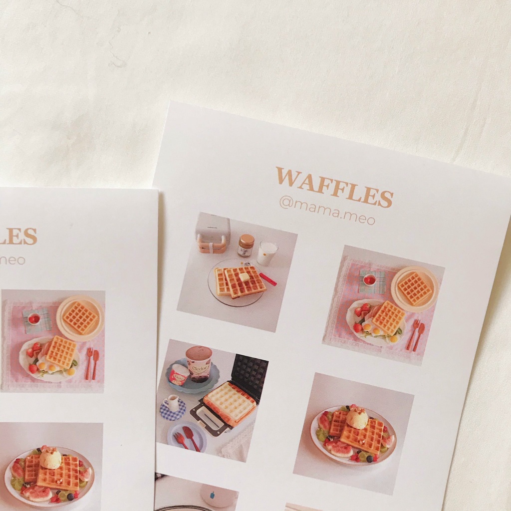 Waffles Sticker Hình Dán Trang Trí Sổ Tay | Bullet Journal