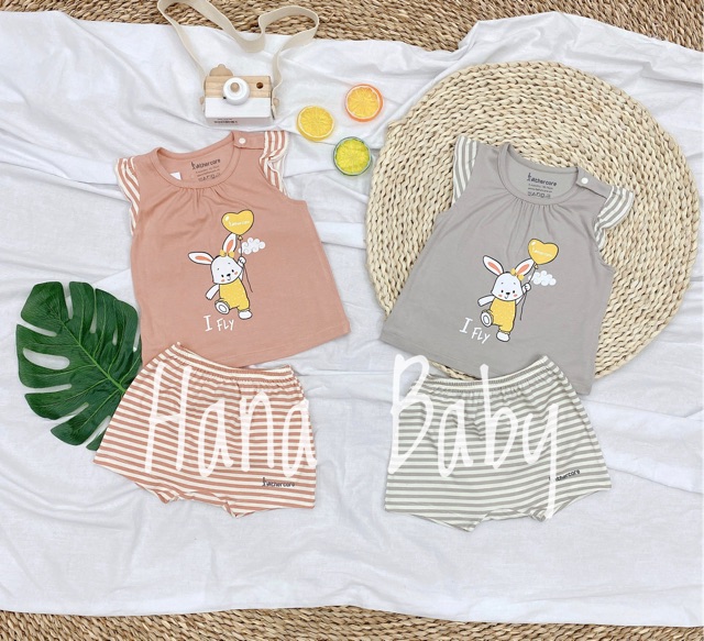 Bộ cộc in thỏ Father care