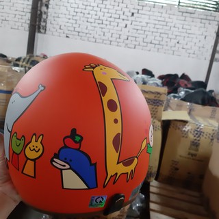  Mũ nón bảo hiểm 3/4 Hươu cao cổ lót đen - mũ cá mập finding nemo
