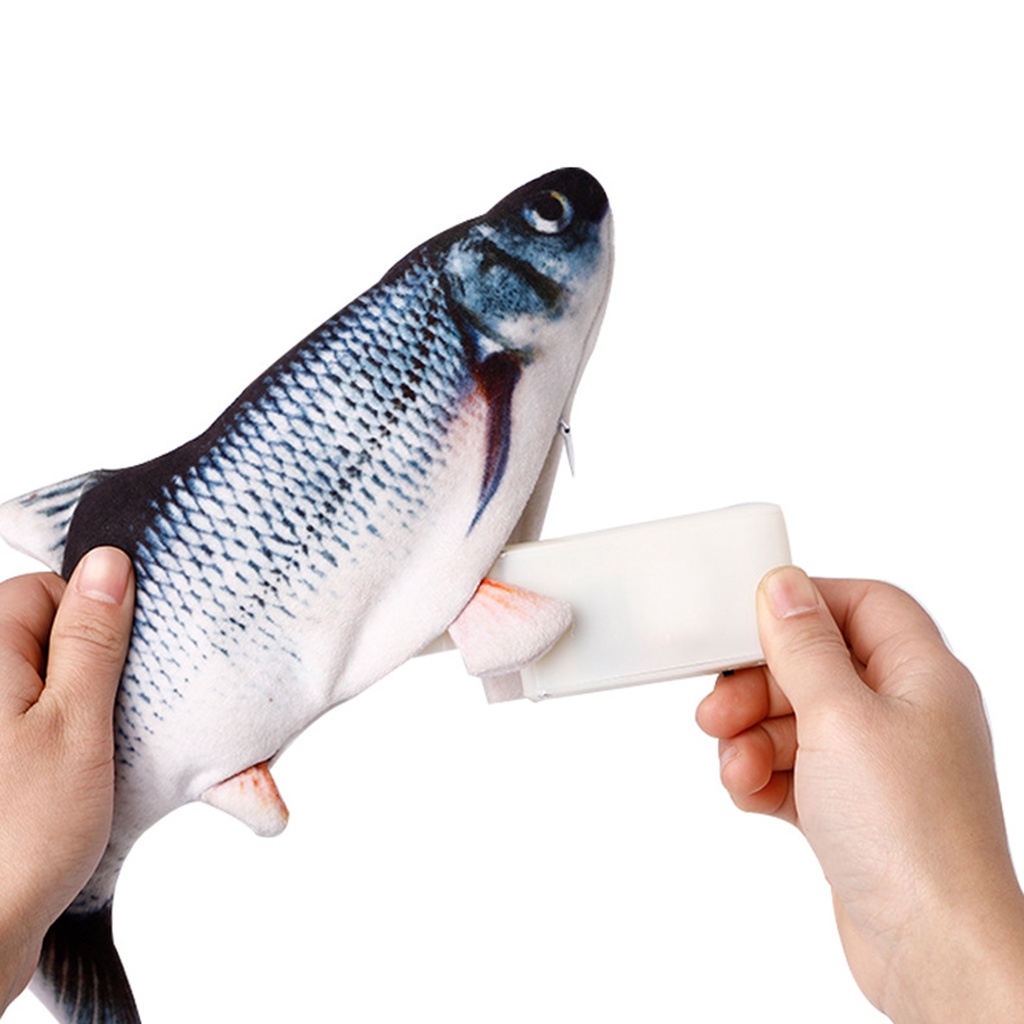 Đồ Chơi Cá Điện Tử 3 Chế Độ Có Cổng Sạc USB Cho Mèo