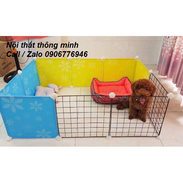 CHUỒNG QUÂY THÚ CƯNG ĐA NĂNG COMBO 6 MIẾNG MIỄN PHÍ CHỐT VÀ BÚA LẮP RÁP