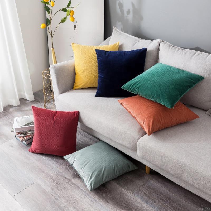 Vỏ Gối Sofa Vải Nhung Có Khóa Kéo Hiện Đại