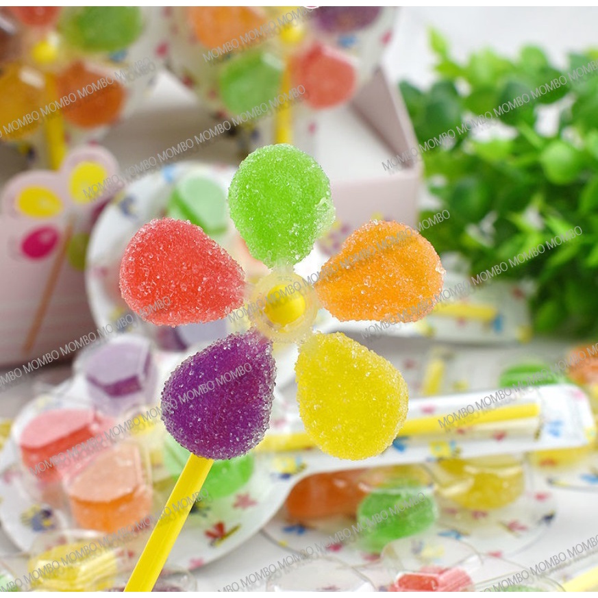 Kẹo mút dẻo chong chóng,kẹo cối xay gió vị trái cây