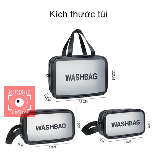 Set 3 túi WASH BAG đựng mỹ phẩm sang chảnh