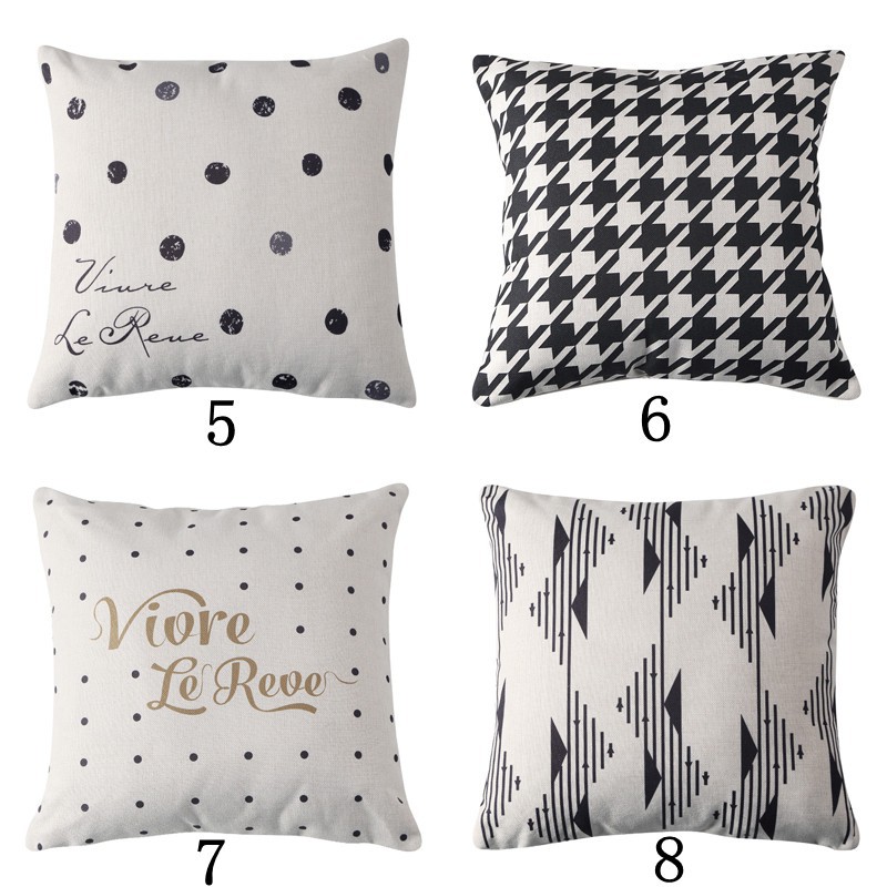 Vỏ gối vuông họa tiết độc đáo dùng để trang trí nội thất | BigBuy360 - bigbuy360.vn