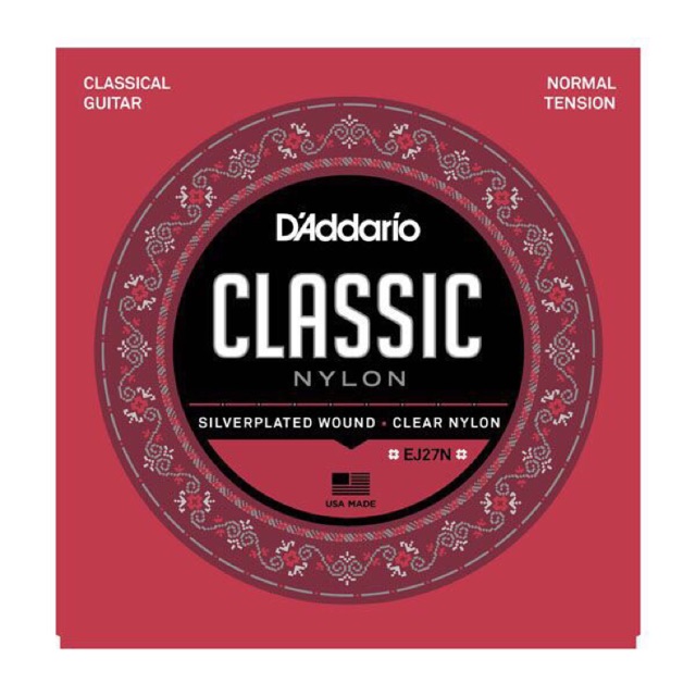 Dây guitar classic D’addario EJ 27N (cỡ 28-43)