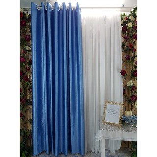 Combo rèm cửa theo kích thước khách yêu cầu - Vải chống nắng cao cấp tông xanh - Khoen ore