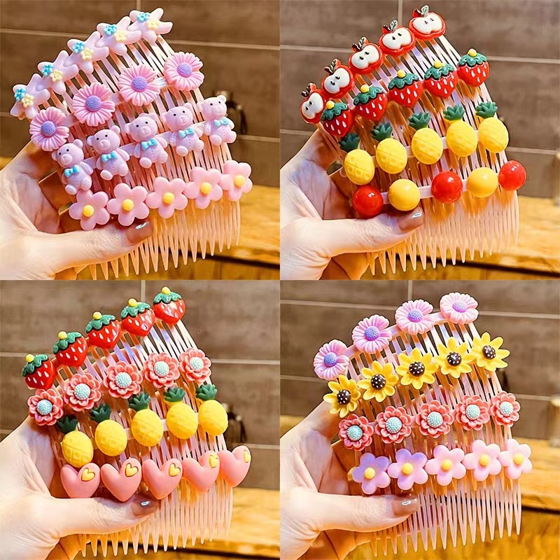 Kẹp Tóc Mái Bằng Nhựa Họa Tiết Hoạt Hình Dễ Thương Cho Bé Gái