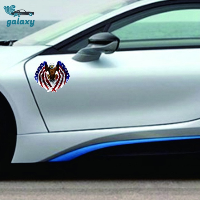 Galaxy Decal Dán Trang Trí Xe Hơi Chống Nước Hình Đại Bàng Cờ Mỹ Zg15