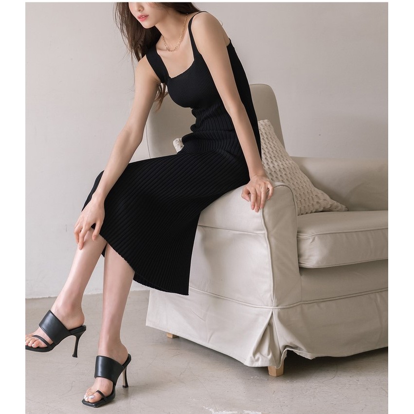 Đầm Len 2 Dây Form Chuẩn Tôn Dáng, Đi Làm, Đi Tiệc Đều Đẹp - D55 | BigBuy360 - bigbuy360.vn