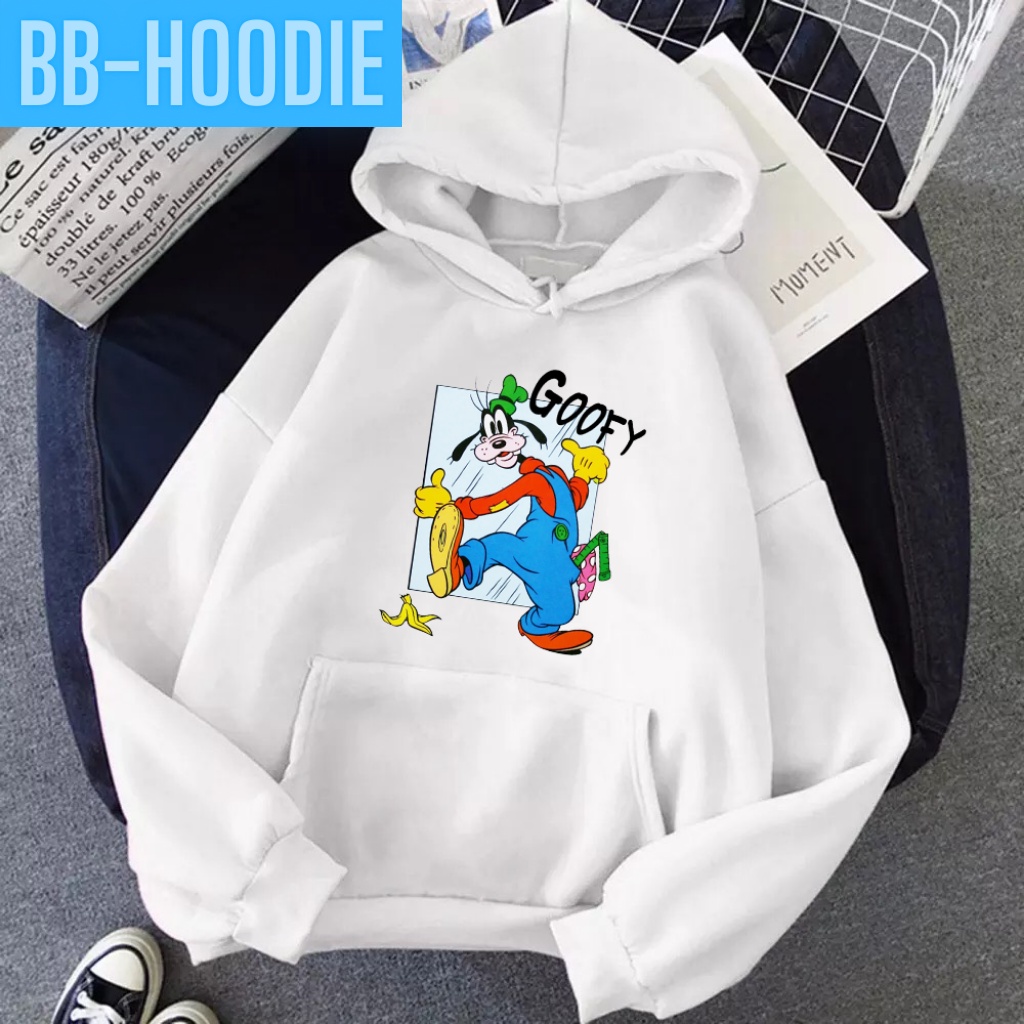ÁO KHOÁC HOODIE NỈ UNISEX IN GOOFY SIÊU CUTE ÁO KHOÁC HOODIE LOCAL BRAND FORM RỘNG NAM NỮ NHIỀU MÀU