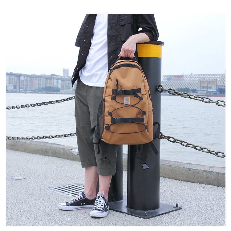 CARHARTT Ba Lô Đeo Vai Màu Đen Kiểu Cổ Điển Cá Tính Cho Nam Và Nữ