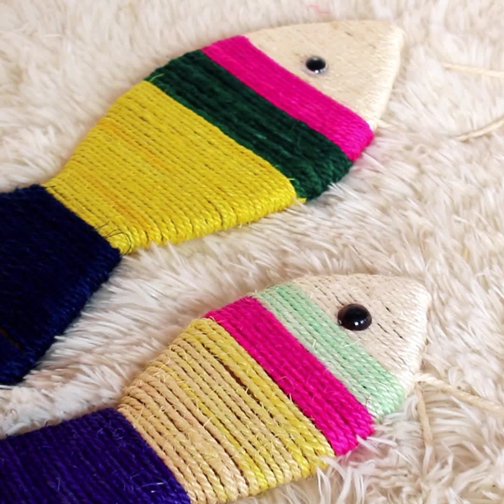 Đồ Chơi Cào Móng Hình Con Cá Cho Mèo (Có Dây Treo) BCM002 MIAOCAT