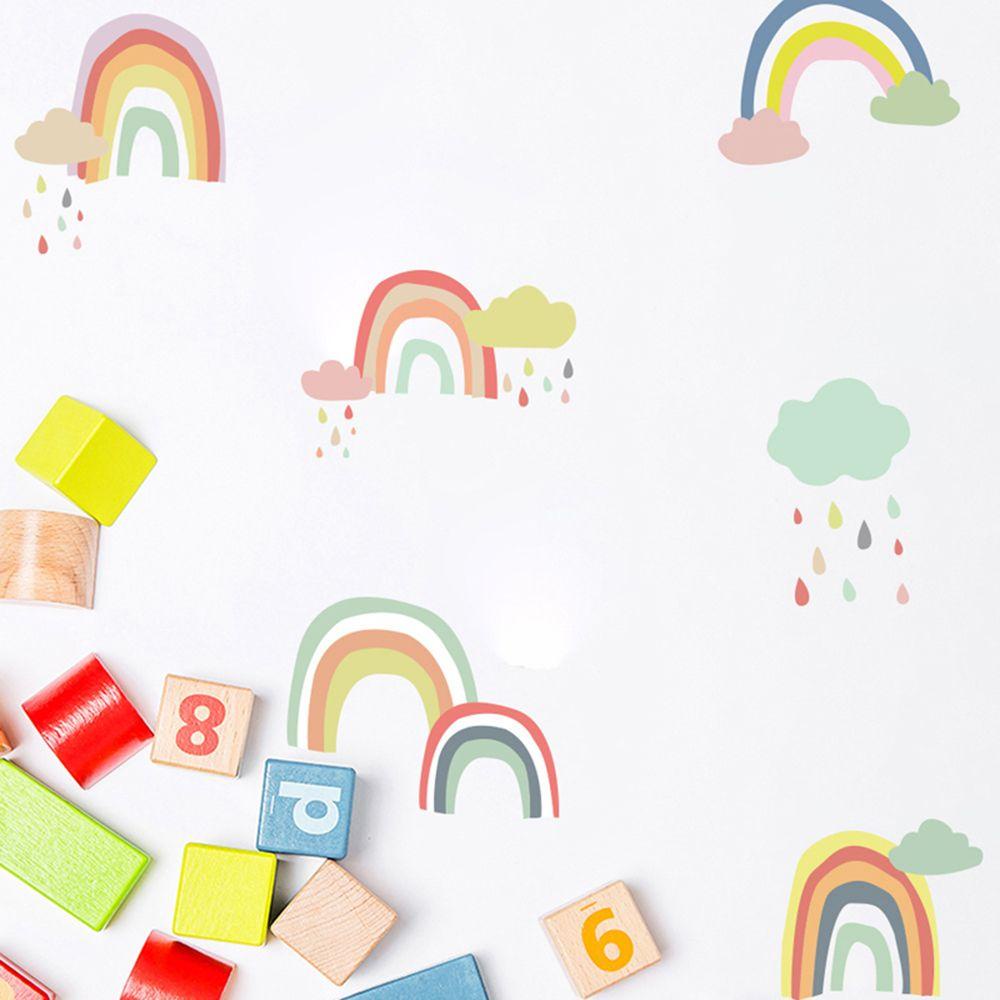 24 Sticker Dán Tường Họa Tiết Cầu Vồng Dùng Trang Trí Phòng Trẻ Nhỏ