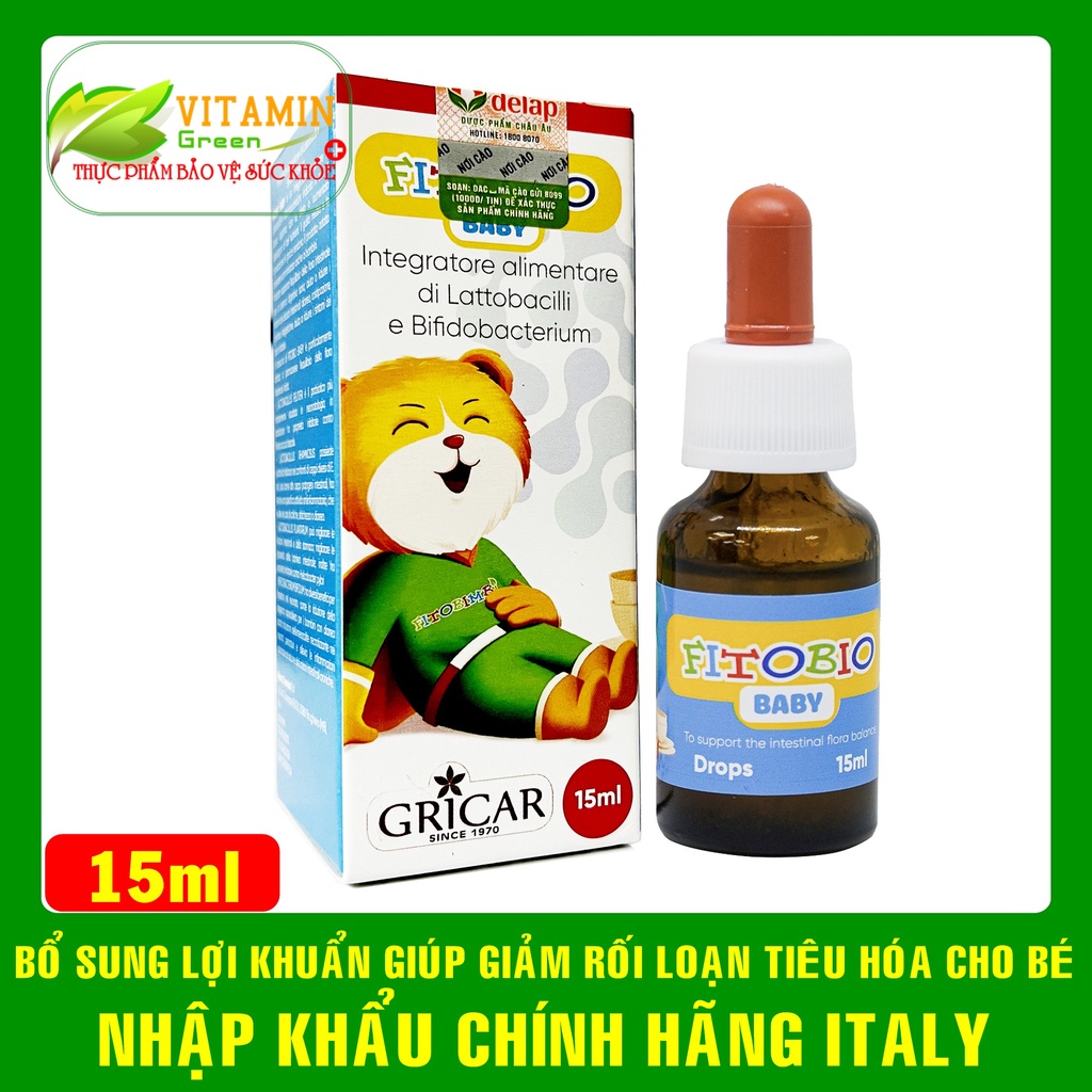 Men vi sinh FITOBIO BABY bổ sung lợi khuẩn giúp giảm rối loạn tiêu hóa cải thiện cân nặng | Nhập khẩu chính hãng Italy