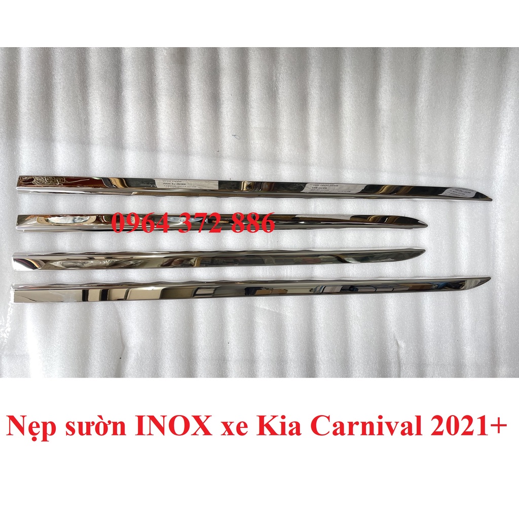 Ốp nẹp sườn , ốp sườn hông xe Kia Carnival 2021- 2022 Hàng inox cao cấp