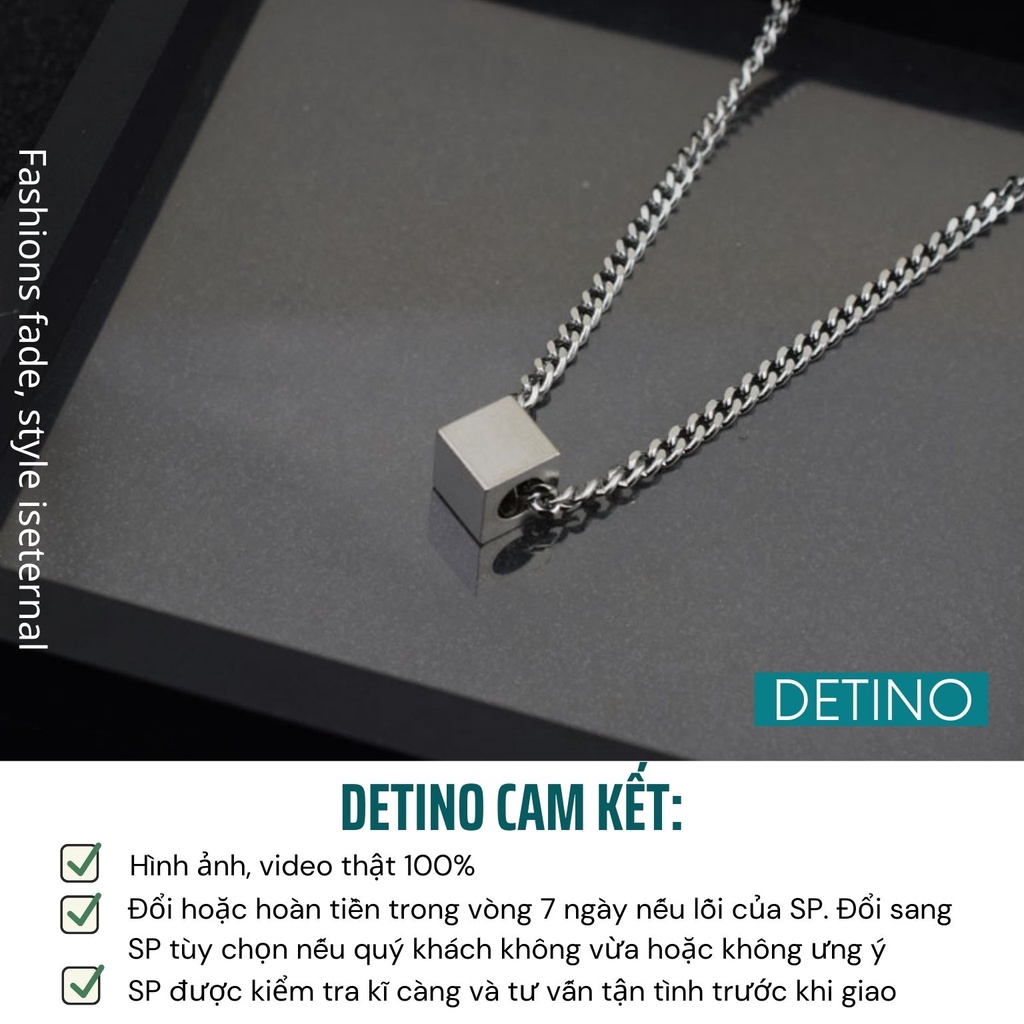 Vòng cổ nam titan Wang Yibo, dây chuyền nam hiphop unisex phong cách Hàn Quốc DETINO DC08