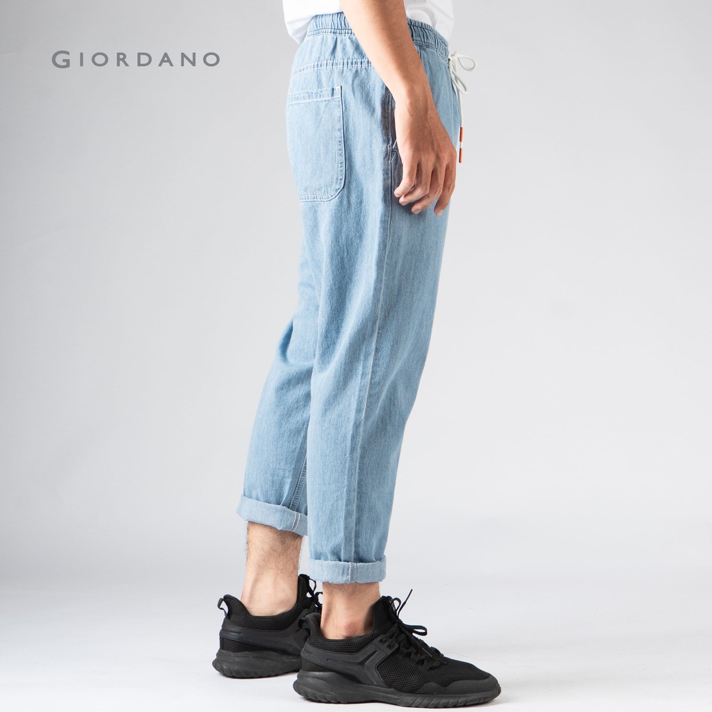 Quần Lửng Cotton/Denim Lưng Chun Giordano 01129208 | BigBuy360 - bigbuy360.vn