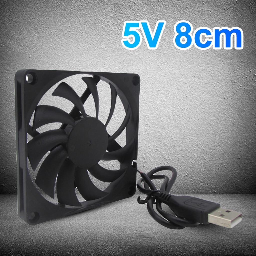 Quạt Tản Nhiệt USB 5V 8cm Thông Dụng Cho Máy Tính