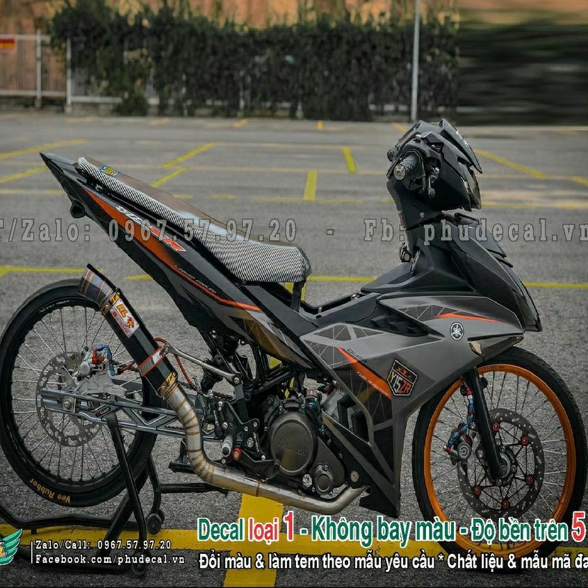 Tem rời exciter 150 Xám đen (8)