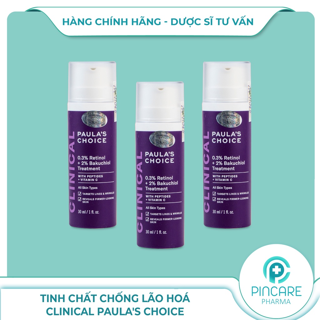 Kem dưỡng chống lão hóa Paula's Choice Clinical 0.3% Retinol + 2% Bakuchiol 30ml - Hàng chính hãng - Nhà thuốc PinCare