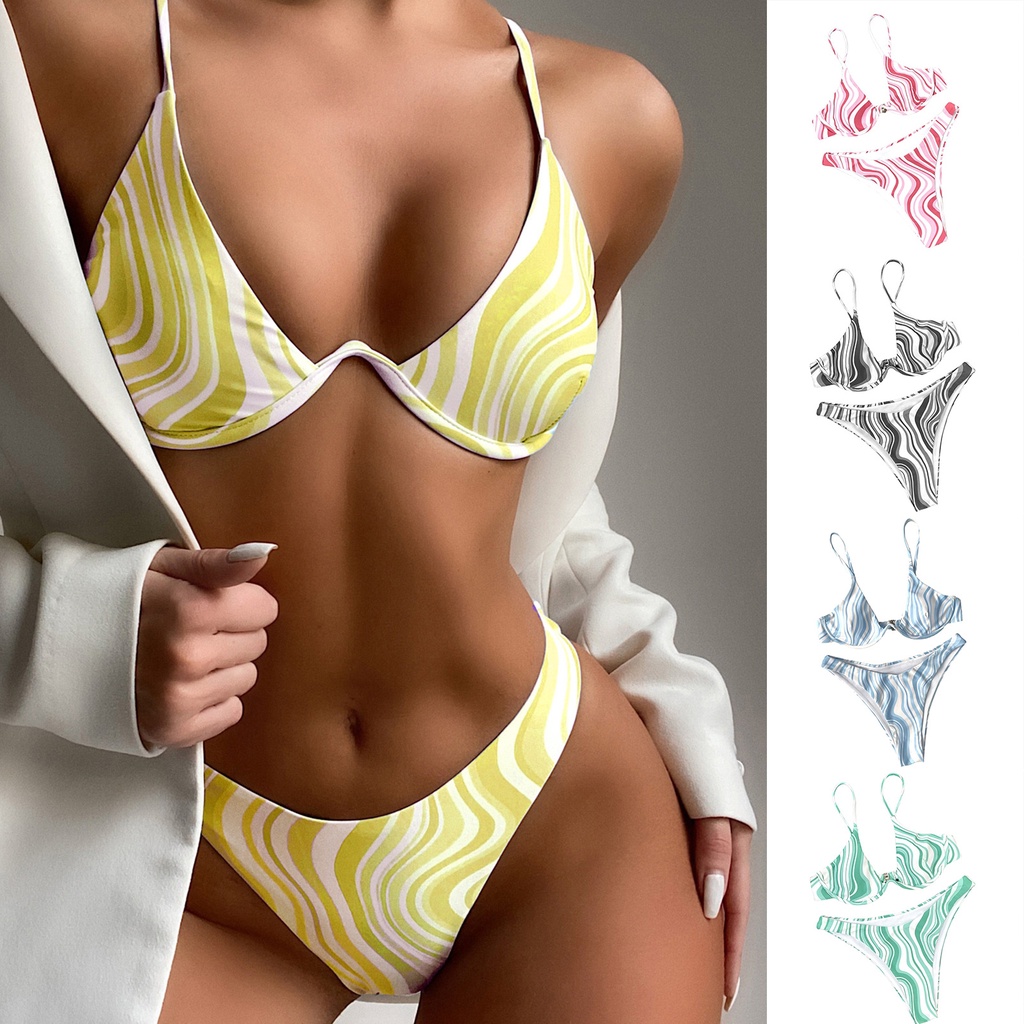 Bộ Đồ Bơi 2 Mảnh Thời Trang Gợi Cảm Cho Nữ