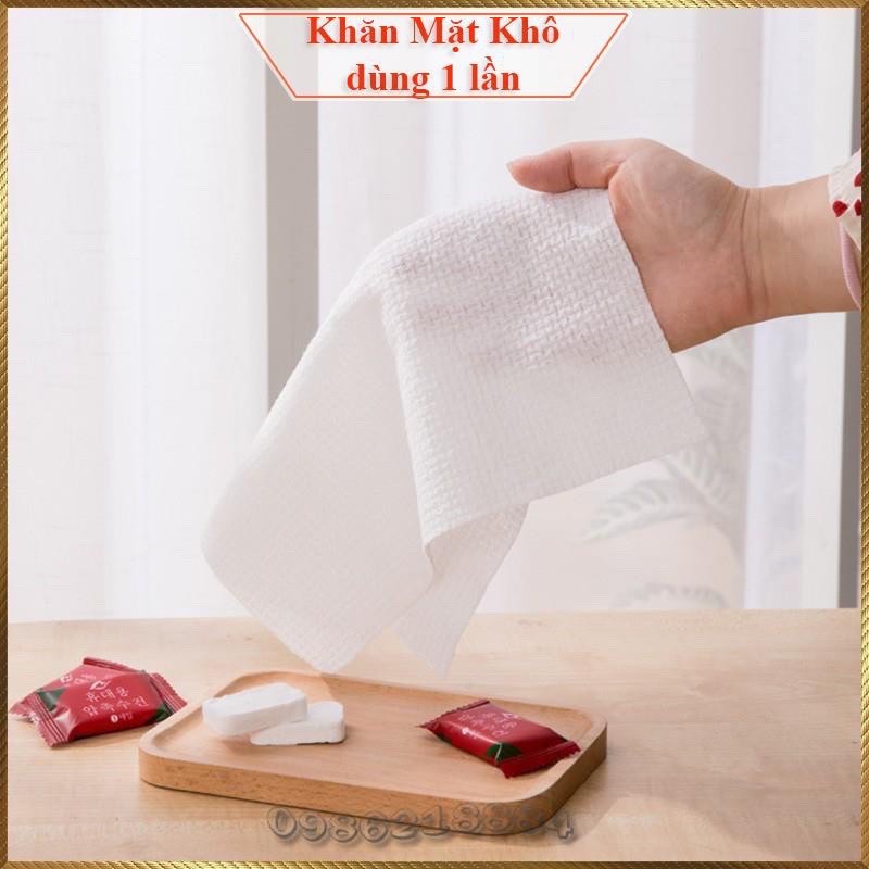 Khăn tẩy trang - Khăn lau dùng một lần - Khăn mặt một lần ANVISHOP dạng viên nén (1 viên)