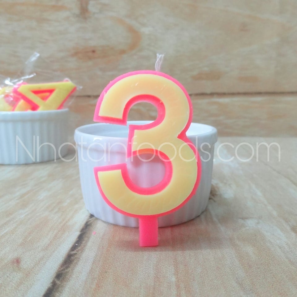 Nến số sinh nhật (số 0 đến số 9) - 1 hộp 20 cái