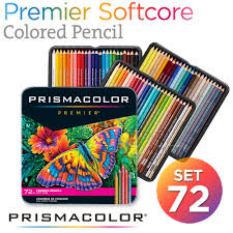 BỘ CHÌ MÀU PRISMACOLOR PREMIER 12 CÂY và 72 CÂY, HỘP THIẾC có bill