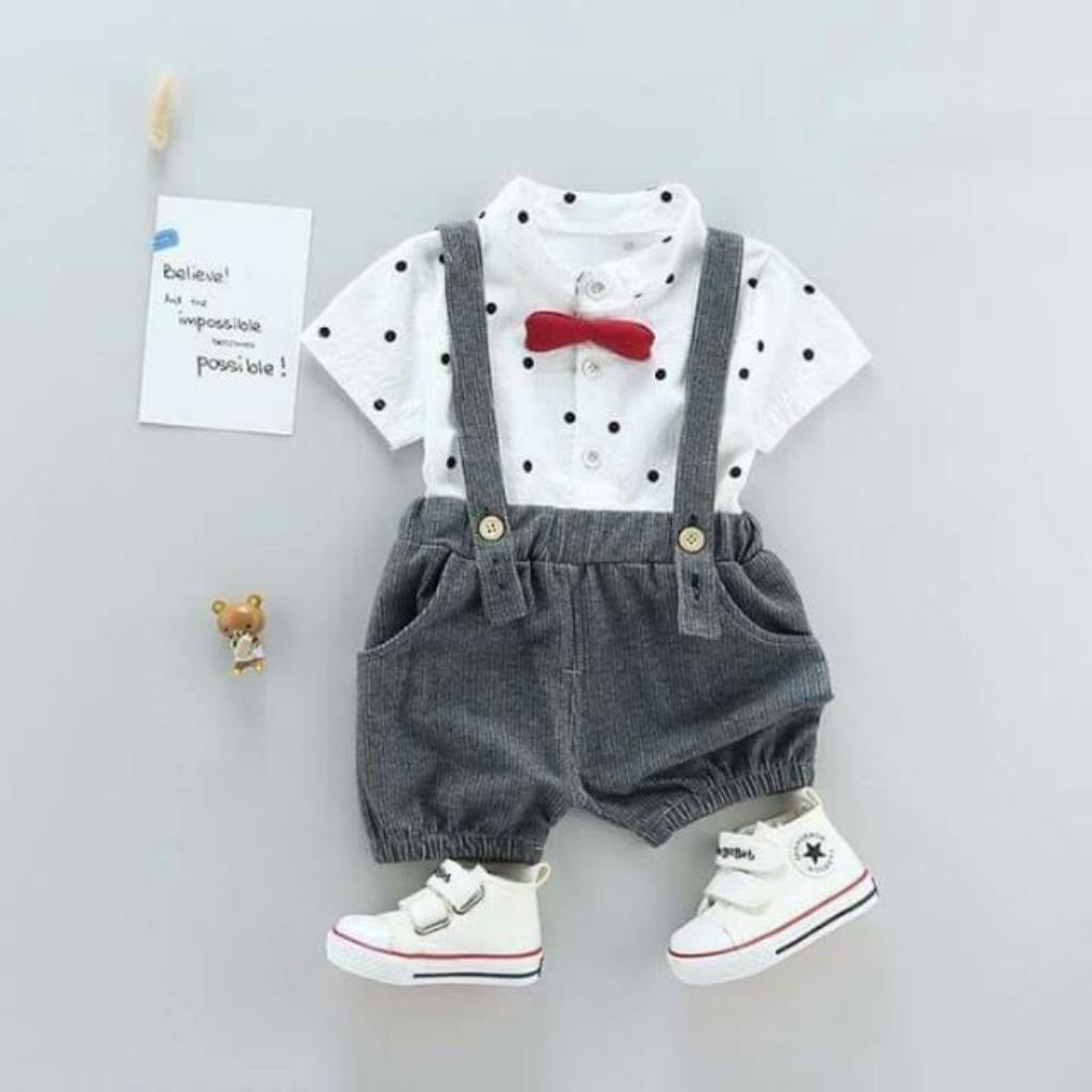 Yếm Chấm Bi Bé Trai Sang Chảnh Bảnh Bao cho bé từ 6-15kg - Quà tặng đầy tháng, thôi nôi, sinh nhật.