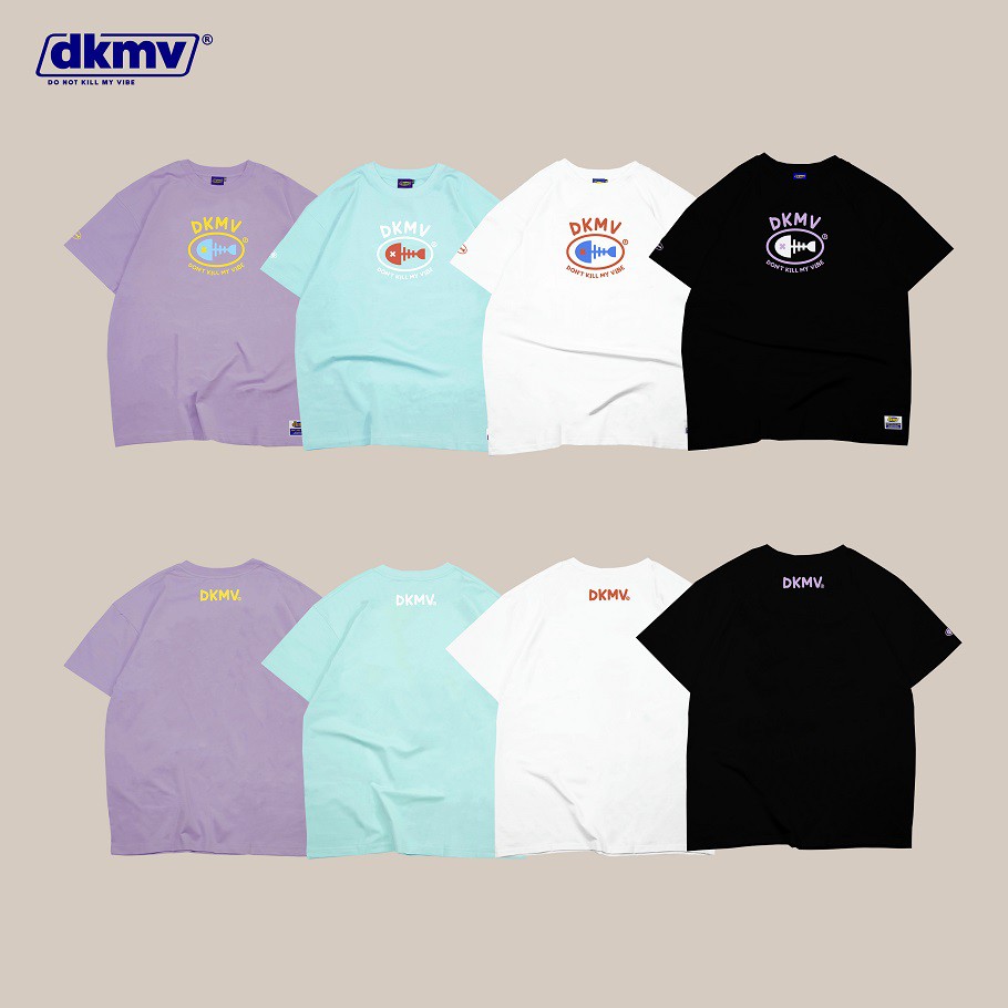 Áo thun unisex form rộng nữ nhiều màu Don't Kill My Vibe | DKMV Tee Logo Color