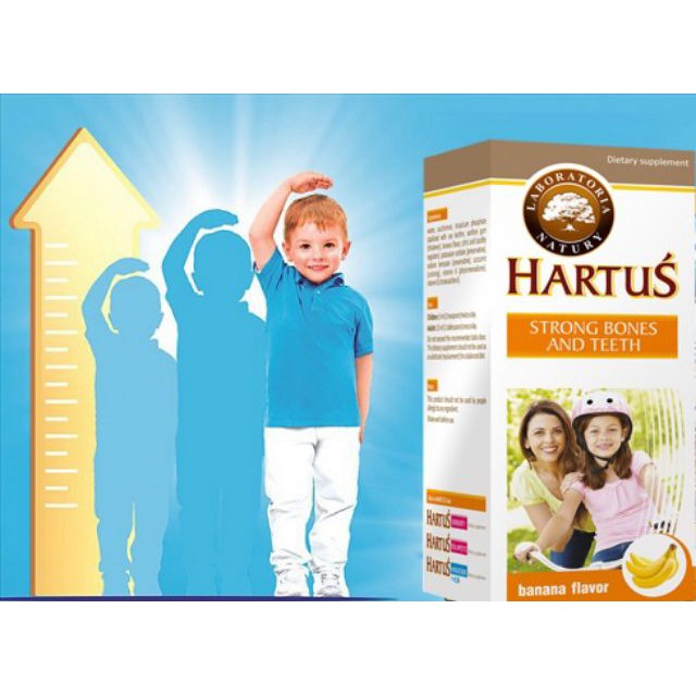 Canxi Hartus (tặng quà cho bé) Hartus Canxi Canxi cho bé bổ sung vitamin D3 và K2 không sợ thừa canxi hấp thụ canxi