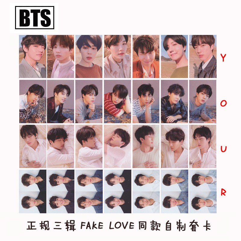 Album thứ 3 của Kpop BT-S FAKE LOVE Thẻ nhỏ tự làm