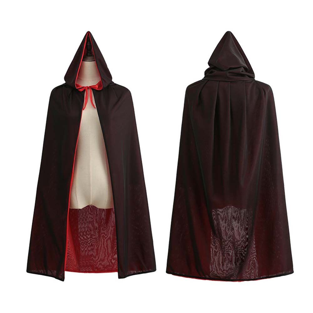 Áo choàng phù thủy một lớp có mũ trùm đầu hóa trang Halloween