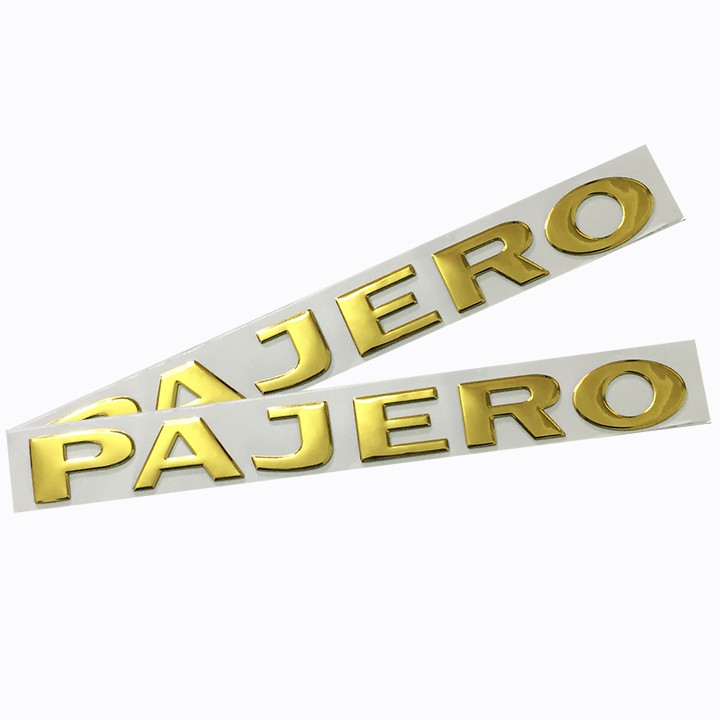Tem Logo Nổi PAJERO Dán Trang Trí Đuôi Xe