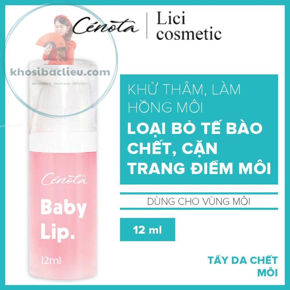 Gel tẩy da chết Cénota Baby Lip, Gel tẩy da chết làm mờ thâm môi