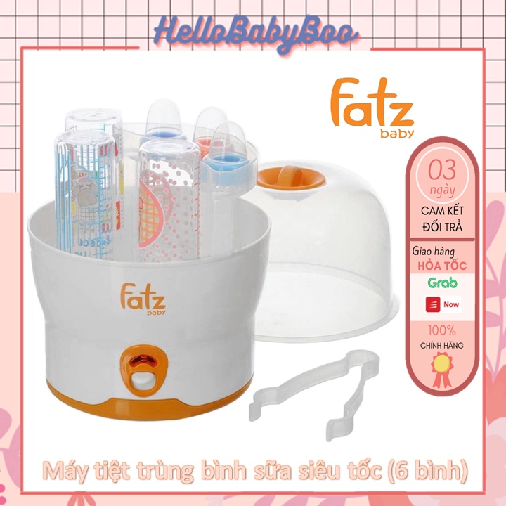 [CHÍNH HÃNG] Máy Tiệt Trùng Siêu Tốc 6 Bình Sữa - 2 Ngăn Cho Bé - Fatz Baby FB4019SL