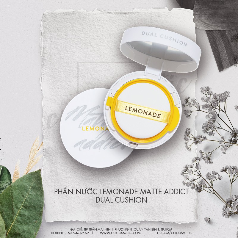 PHẤN NƯỚC LEMONADE MATTE ADDICT DUAL CUSHION SPF50+ | BigBuy360 - bigbuy360.vn