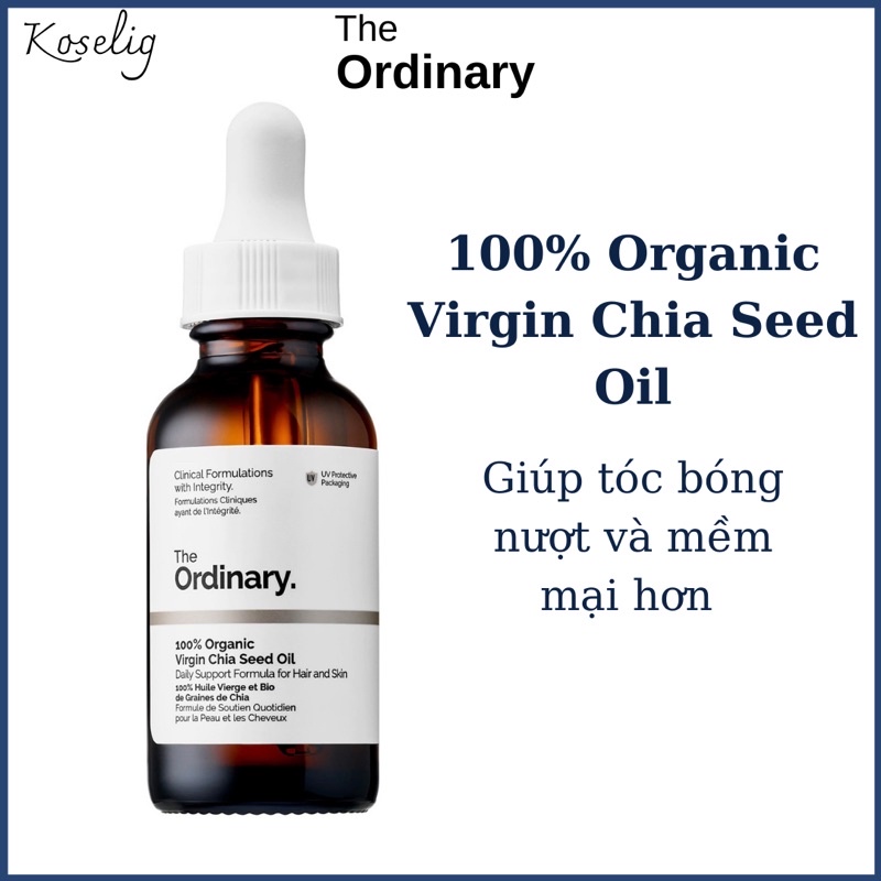 (Bill Sephora US) Tinh Dầu 100% Organic Virgin Chia Seed Oil Làm Dịu và Nuôi Dưỡng Cho Da và Tóc - THE ORDINARY