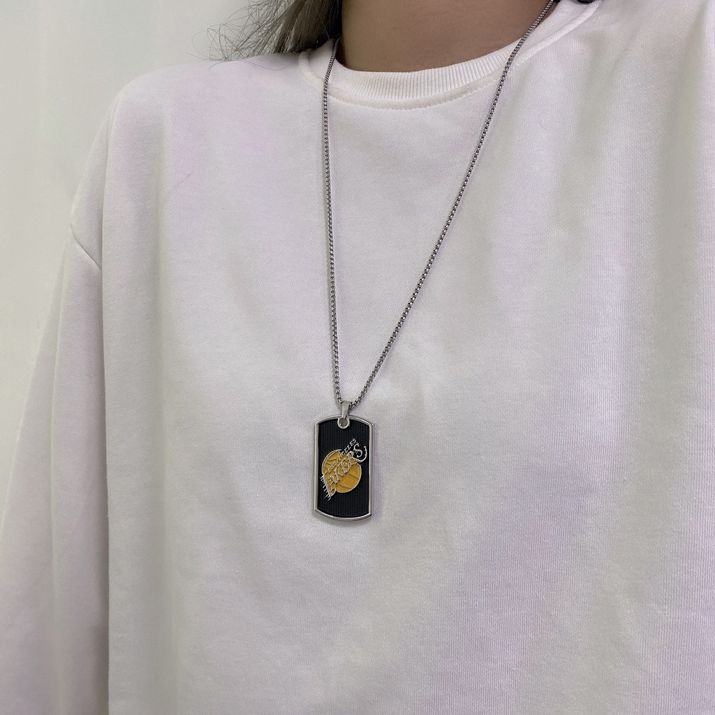 Dây Chuyền Thép Titan Dài Mặt Bóng Rổ Độc Đáo Phong Cách Hip Hop Thời Trang 22760