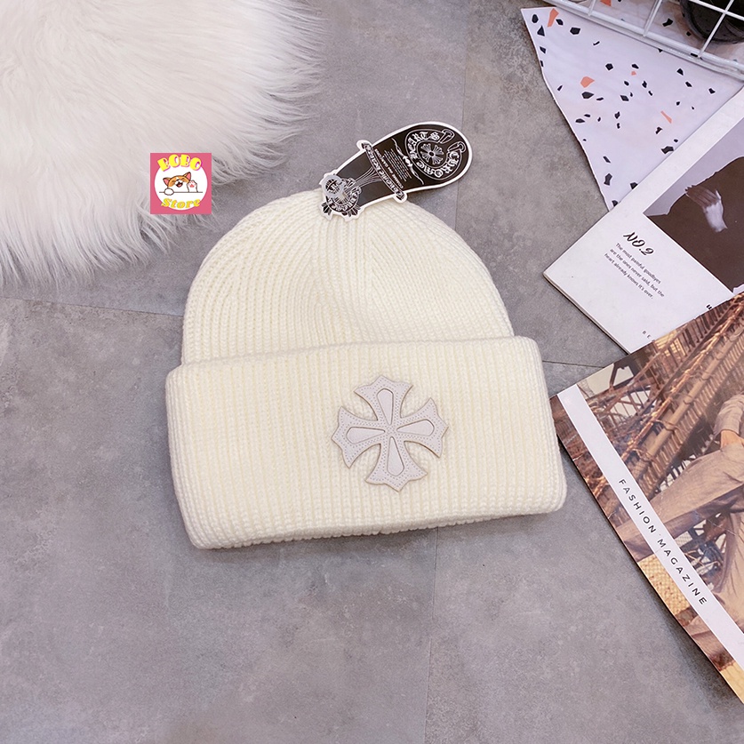 Mũ len beanie Unisex nhiều màu logo Chrome of hearts phong cách cá tính