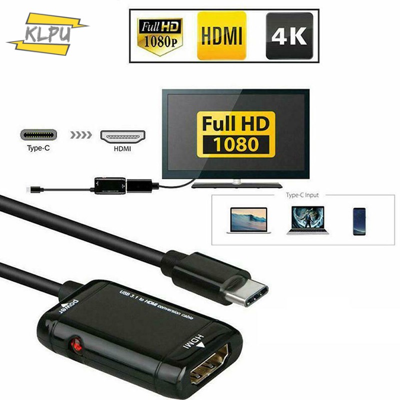 Cáp Chuyển Đổi Klpu Type-C Hdmi Usb3.1 Mhl Cho Điện Thoại Android / Máy Tính Bảng