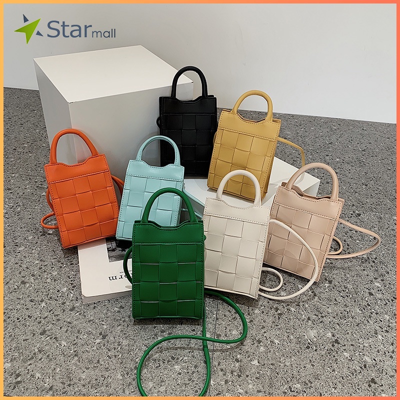 Túi Xách Bucket Mini Dáng Vuông Phong Cách Retro Thời Trang Hàn Quốc 2020