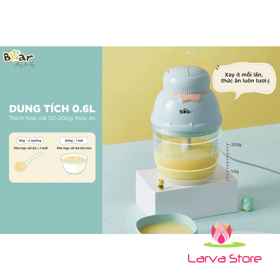 Máy Xay Ăn Dặm 0,6L Bear Xay Đa Năng GR-B06V1 - Bản Quốc Tế - BH 18 Tháng